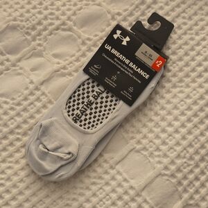 Under Armour UA Breathe Balance White No-Show Socks